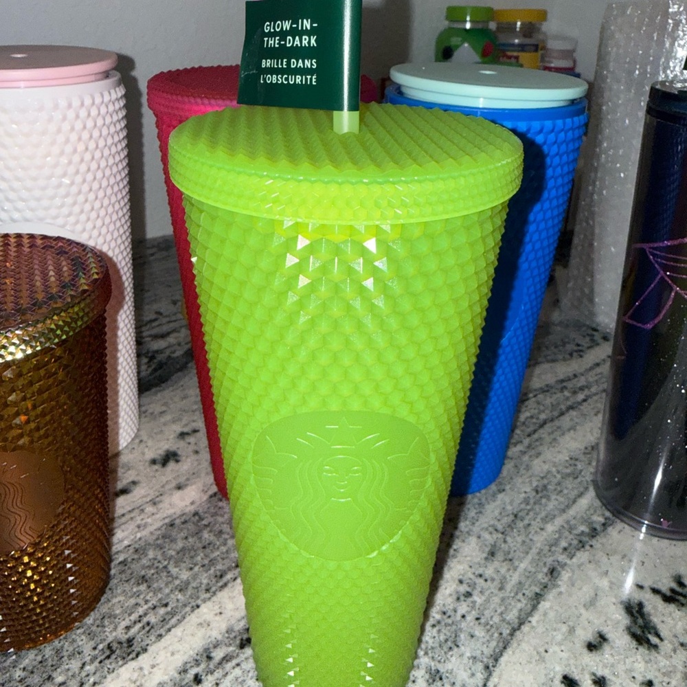 Starbucks Neon Green Textured Tumbler